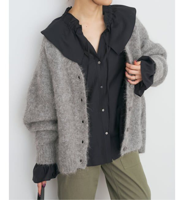 Spick and Span「ポリアセテートラッフルカラーブラウス」|シャツ・ブラウス|