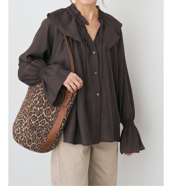 Spick and Span「ポリアセテートラッフルカラーブラウス」|シャツ・ブラウス|