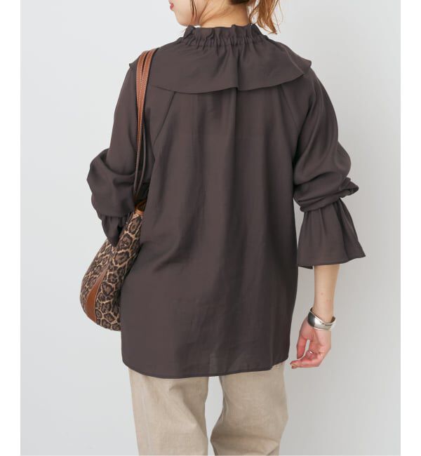 Spick and Span「ポリアセテートラッフルカラーブラウス」|シャツ・ブラウス|