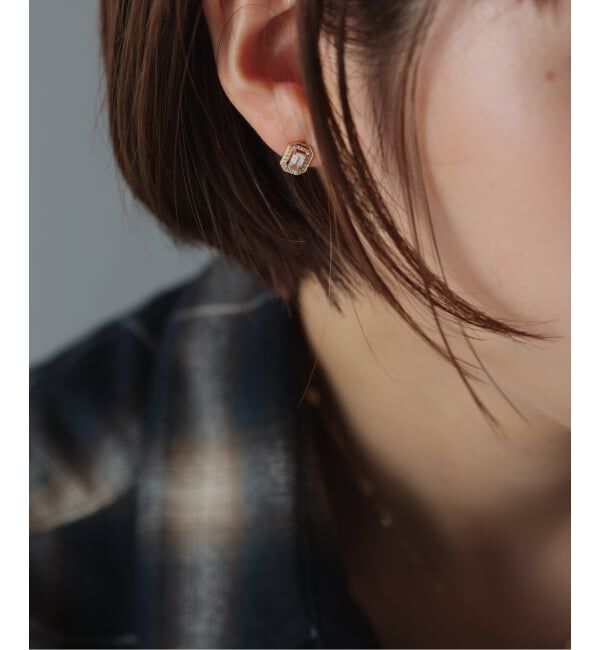 Lilas by Spick&Span「アップグレードホワイトトパーズピアス K18(両耳)」|ピアス|