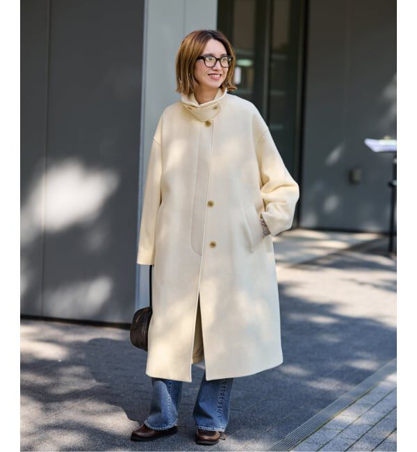 FRAMeWORK「カラーコート」|ステンカラーコート|