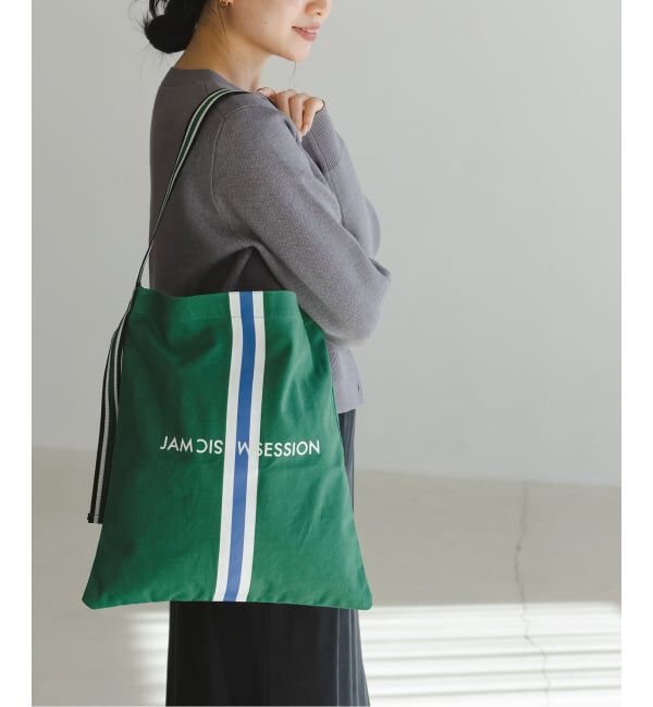 NOBLE「《追加》N.Jam/エヌジャム トートトート Small(グリーン・オレンジ)」|トートバッグ|グリーン