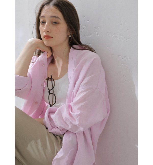  「【洗える】TICCA/ティッカ リネンスクエアビッグシャツUNI」|シャツ・ブラウス|