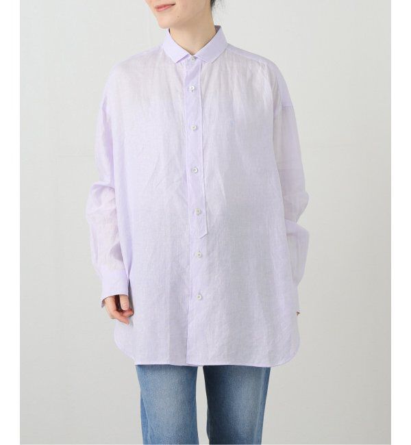  「【洗える】TICCA/ティッカ リネンスクエアビッグシャツUNI」|シャツ・ブラウス|