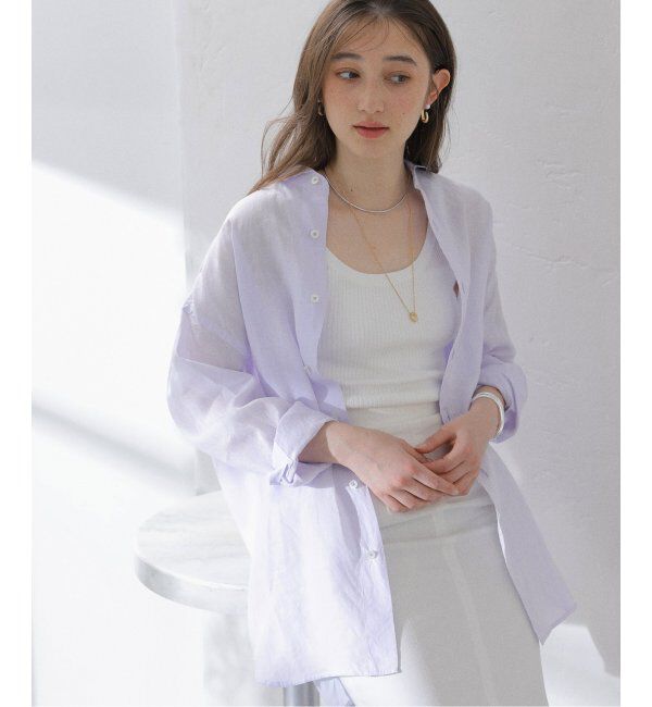  「【洗える】TICCA/ティッカ リネンスクエアビッグシャツUNI」|シャツ・ブラウス|