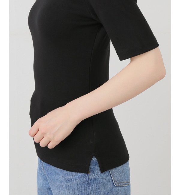  「【洗える】blank03/ブランクゴンサム scoop neck ribbed Tシャツ」|Tシャツ・カットソー|