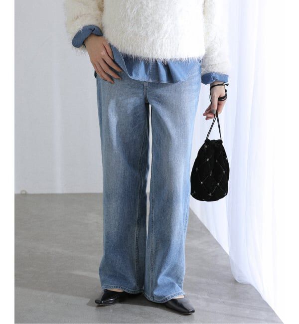  「【洗える】Healthy denim/ヘルシーデニム Pink Pepper」|デニム|サックスブルー