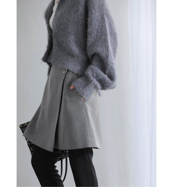  「【洗える】ミニスカート」|スカート|グレーA