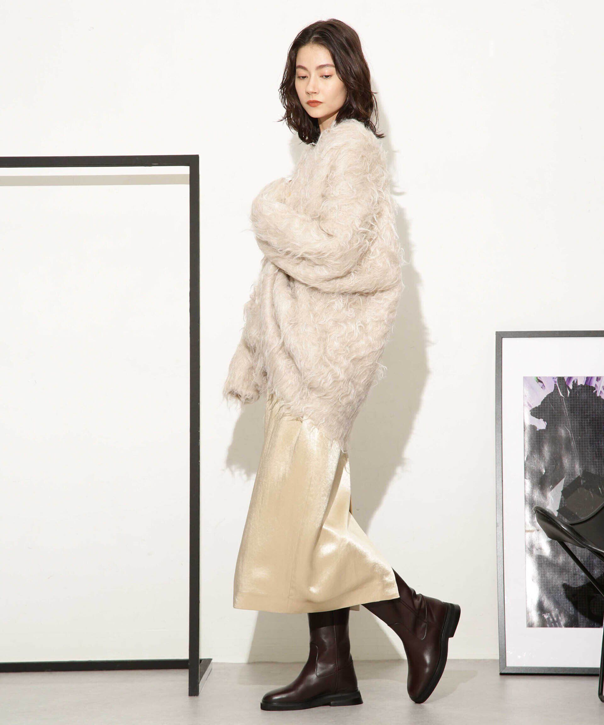 nano･universe「ヘビーサテンIラインスカート」|スカート|