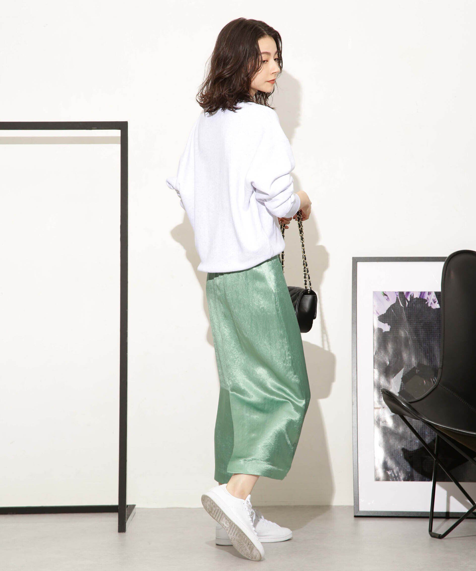 nano･universe「ヘビーサテンIラインスカート」|スカート|