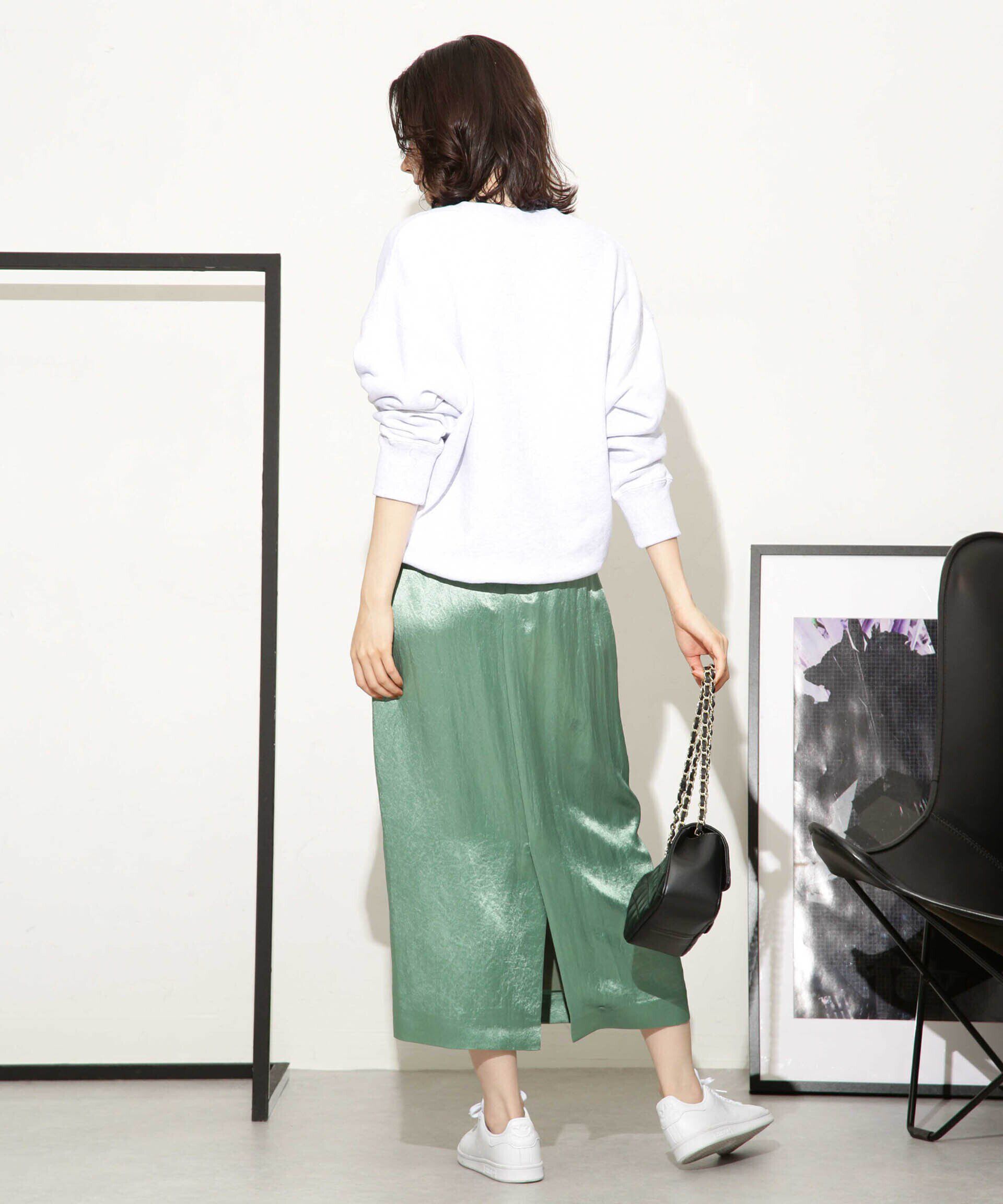 nano･universe「ヘビーサテンIラインスカート」|スカート|