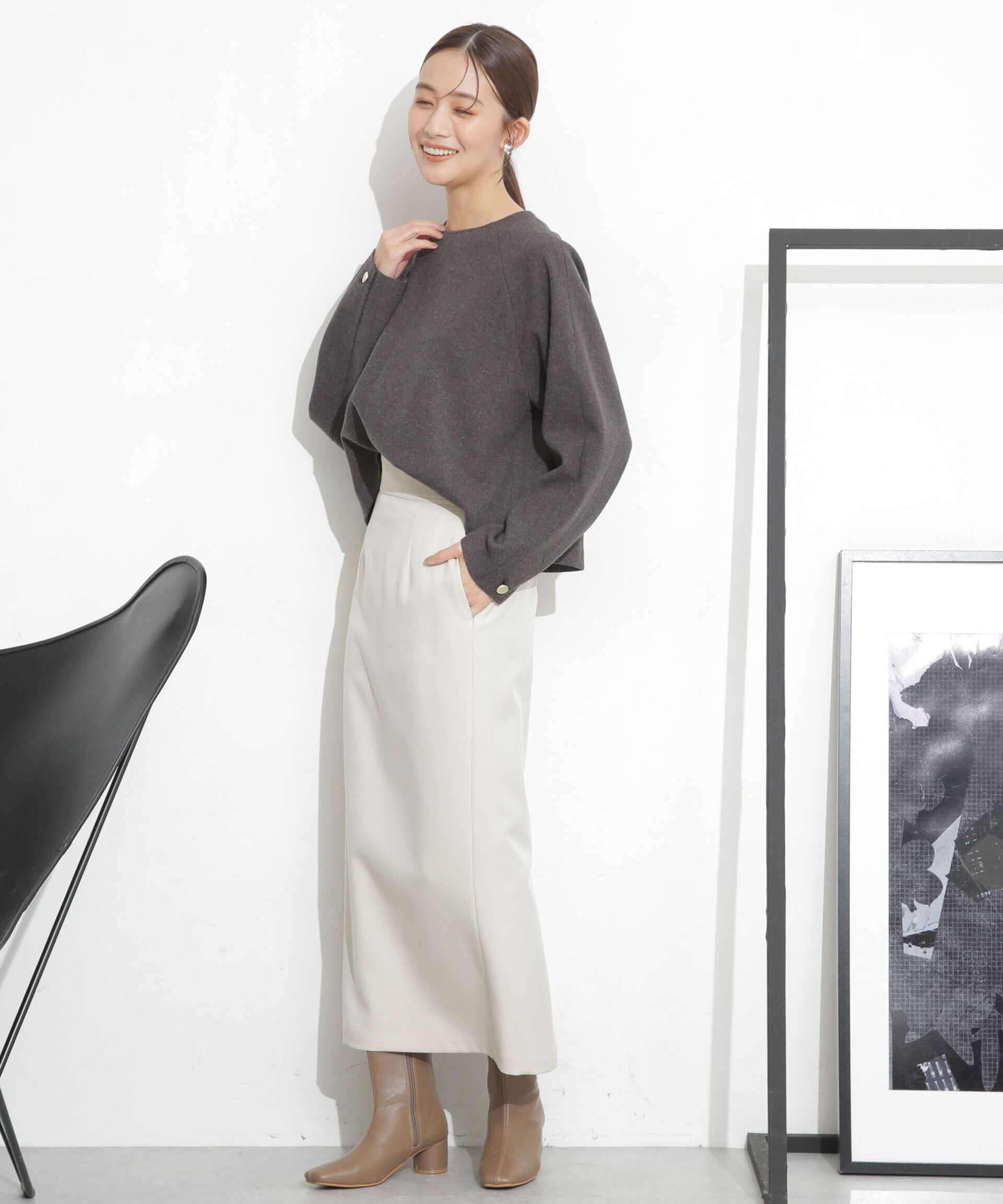 nano･universe「ニードルジャージーラグラントップス(セットアップ可)」|シャツ・ブラウス|