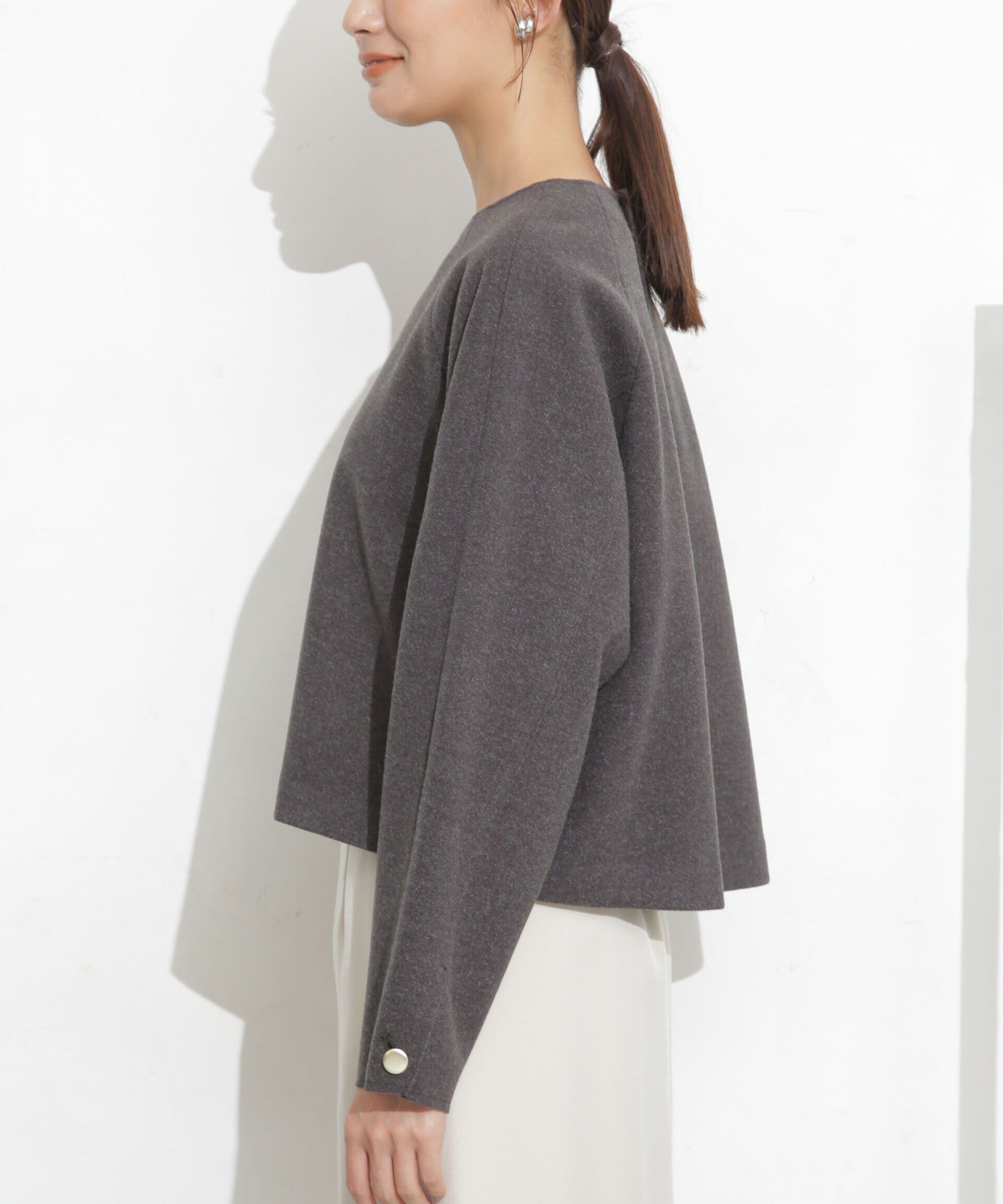 nano･universe「ニードルジャージーラグラントップス(セットアップ可)」|シャツ・ブラウス|