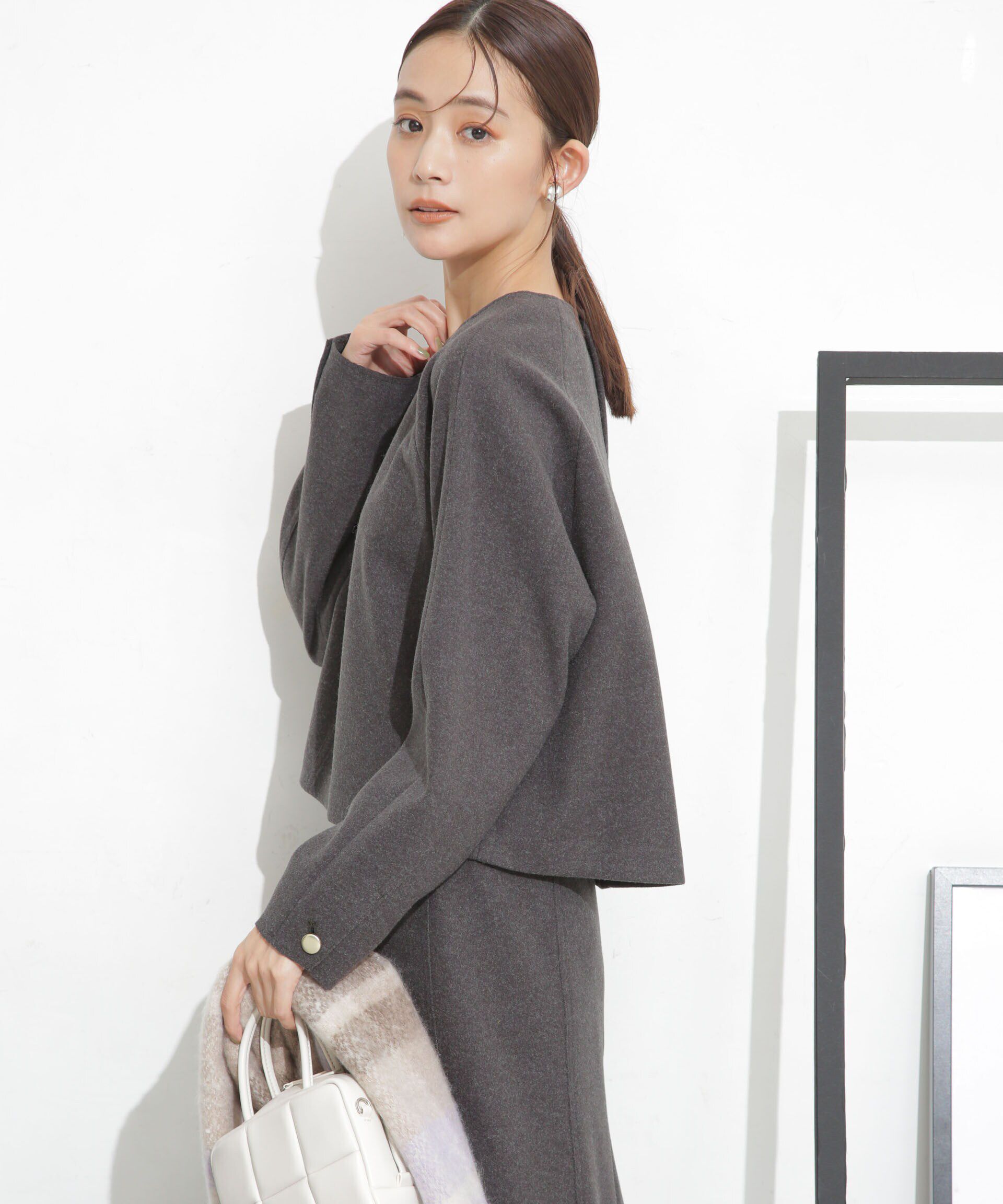 nano･universe「ニードルジャージーラグラントップス(セットアップ可)」|シャツ・ブラウス|