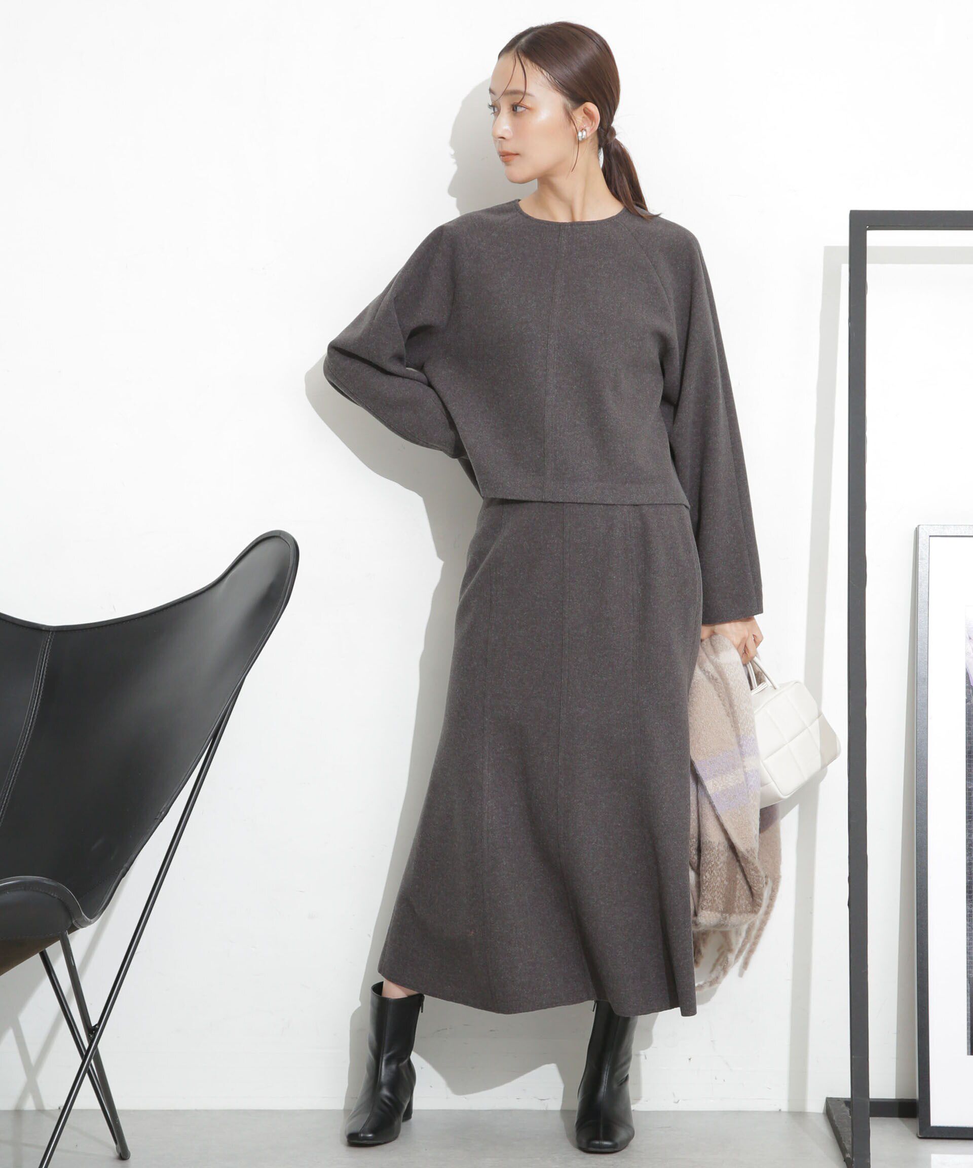 nano･universe「ニードルジャージーラグラントップス(セットアップ可)」|シャツ・ブラウス|