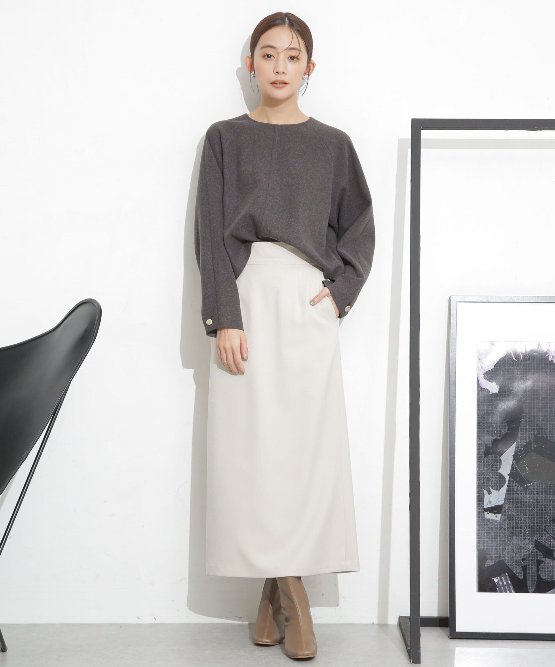 nano･universe「ニードルジャージーラグラントップス(セットアップ可)」|シャツ・ブラウス|