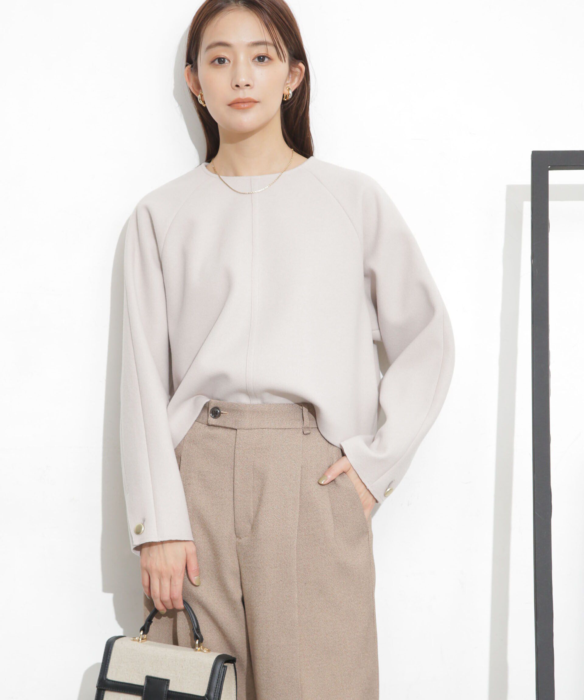 nano･universe「ニードルジャージーラグラントップス(セットアップ可)」|シャツ・ブラウス|