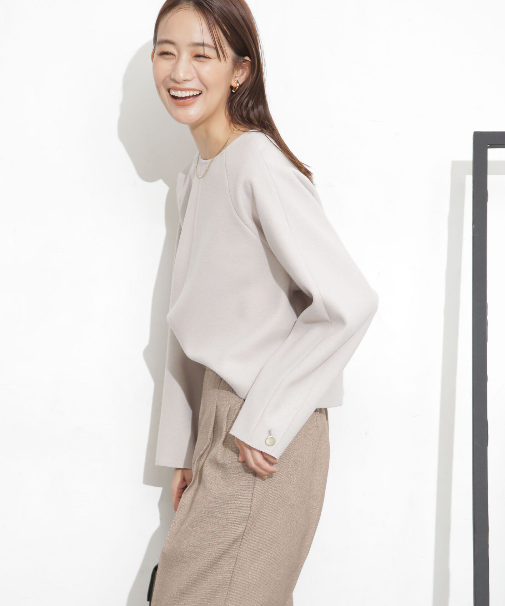 nano･universe「ニードルジャージーラグラントップス(セットアップ可)」|シャツ・ブラウス|