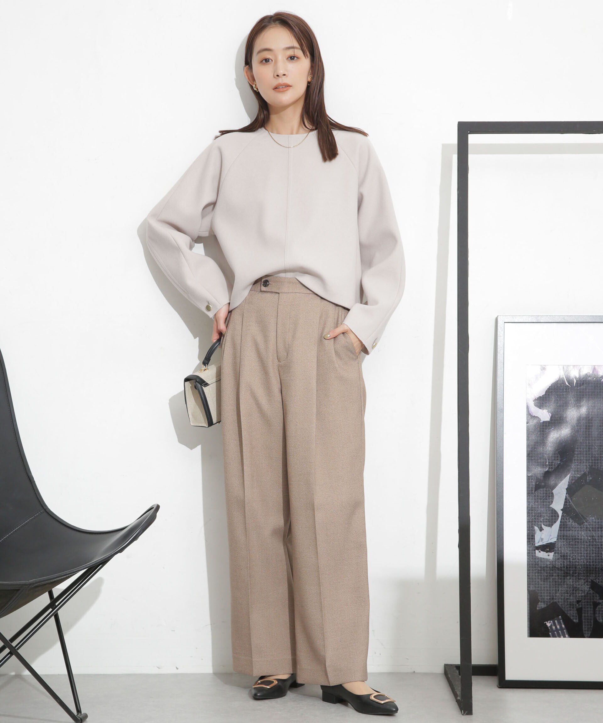 nano･universe「ニードルジャージーラグラントップス(セットアップ可)」|シャツ・ブラウス|