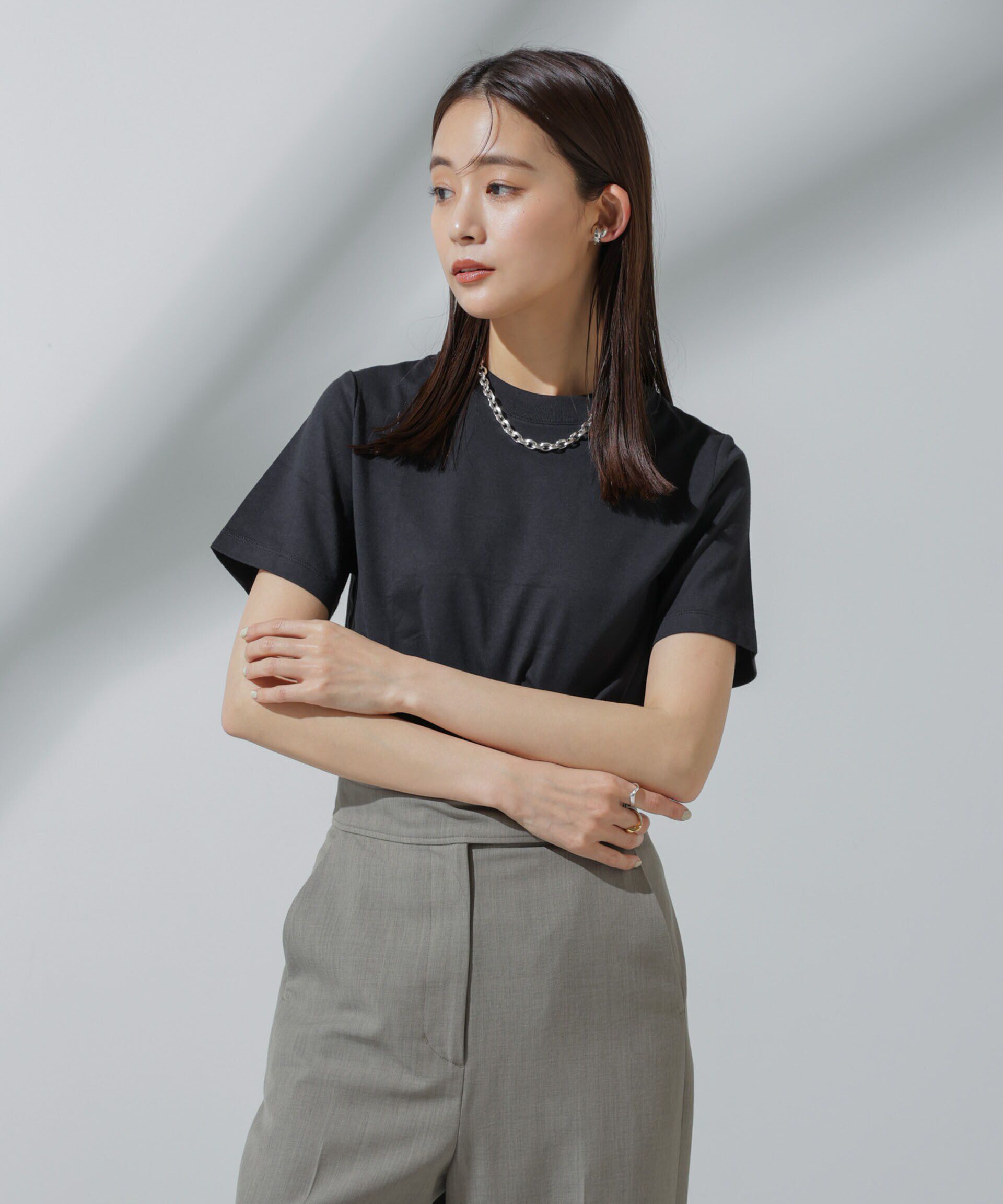 nano･universe「Anti Soaked(R) 汗染み防止 クルーネックTシャツ」|Tシャツ・カットソー|