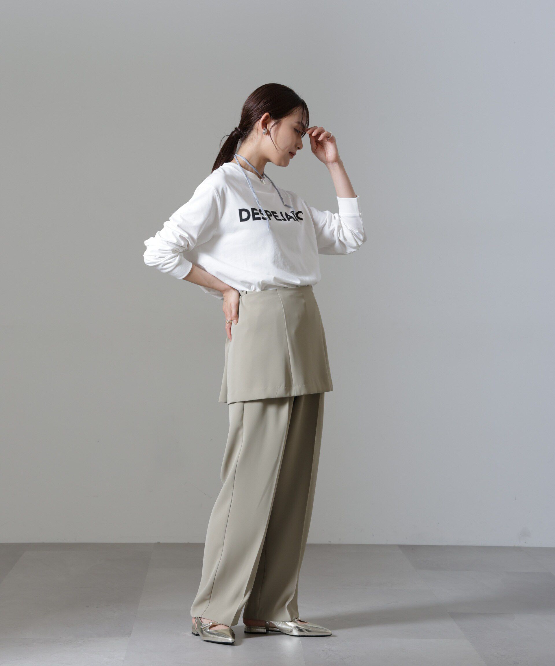 nano･universe「レタードロゴプリントロングスリーブTシャツ」|Tシャツ・カットソー|