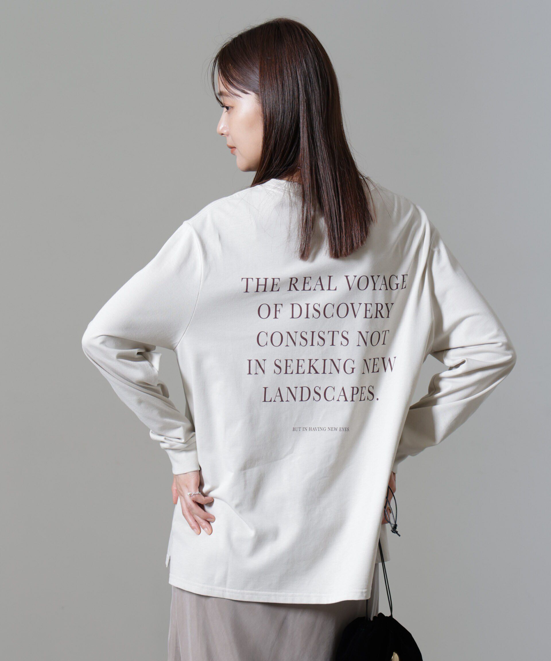 nano･universe「レタードロゴプリントロングスリーブTシャツ」|Tシャツ・カットソー|アイボリー7