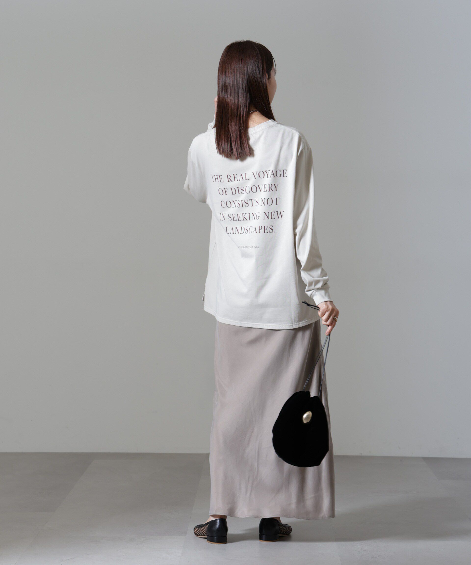 nano･universe「レタードロゴプリントロングスリーブTシャツ」|Tシャツ・カットソー|