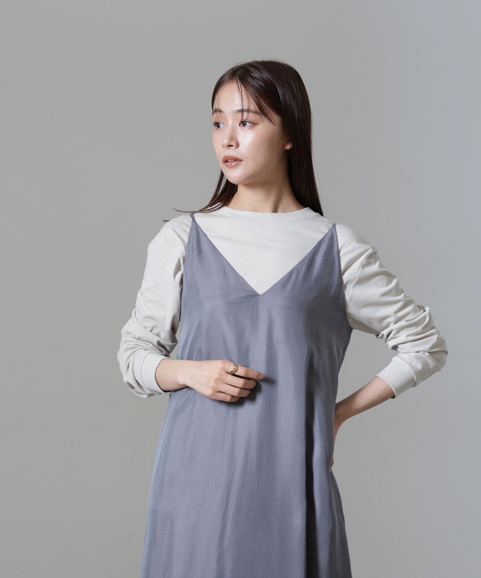 nano･universe「レタードロゴプリントロングスリーブTシャツ」|Tシャツ・カットソー|