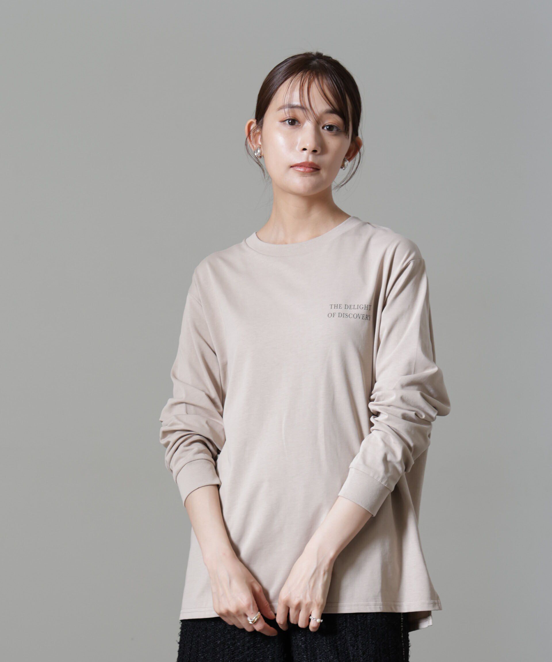 nano･universe「レタードロゴプリントロングスリーブTシャツ」|Tシャツ・カットソー|