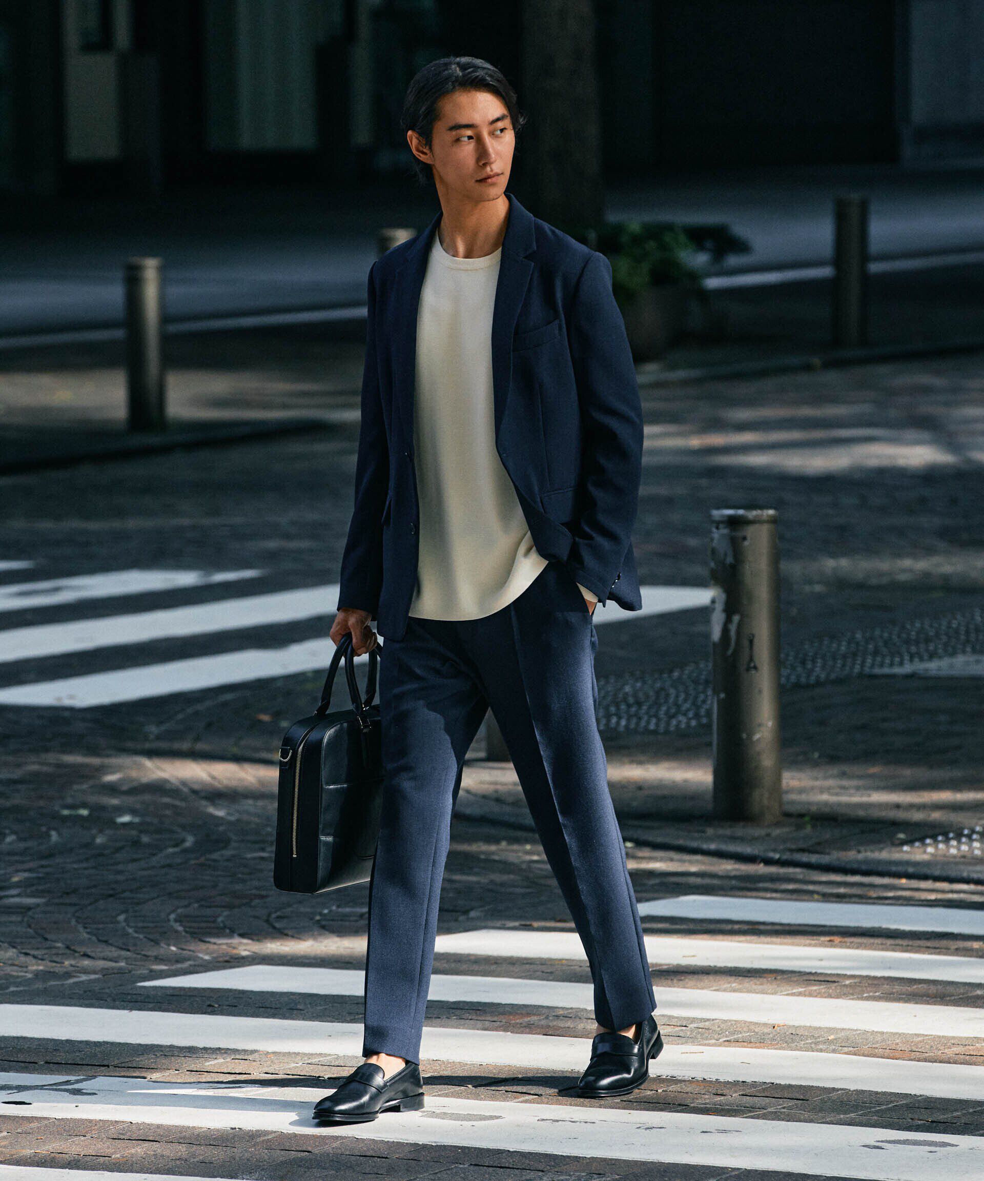 nano･universe「｢Damerino｣Reflax(R) ダブルクロスウェザーセットアップ」|スーツ|