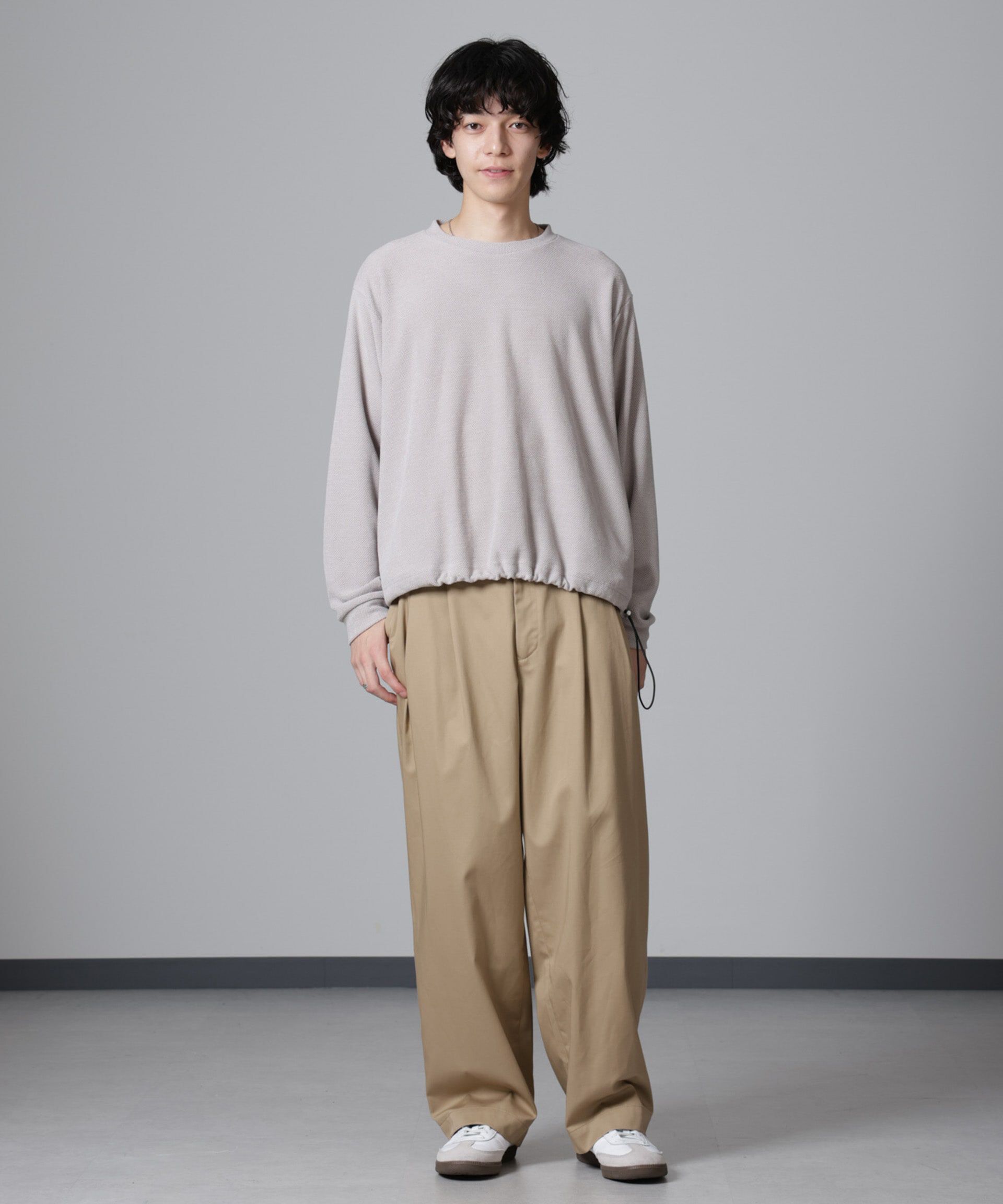 nano･universe「モールライクドローコードプルオーバー 長袖」|Tシャツ・カットソー|