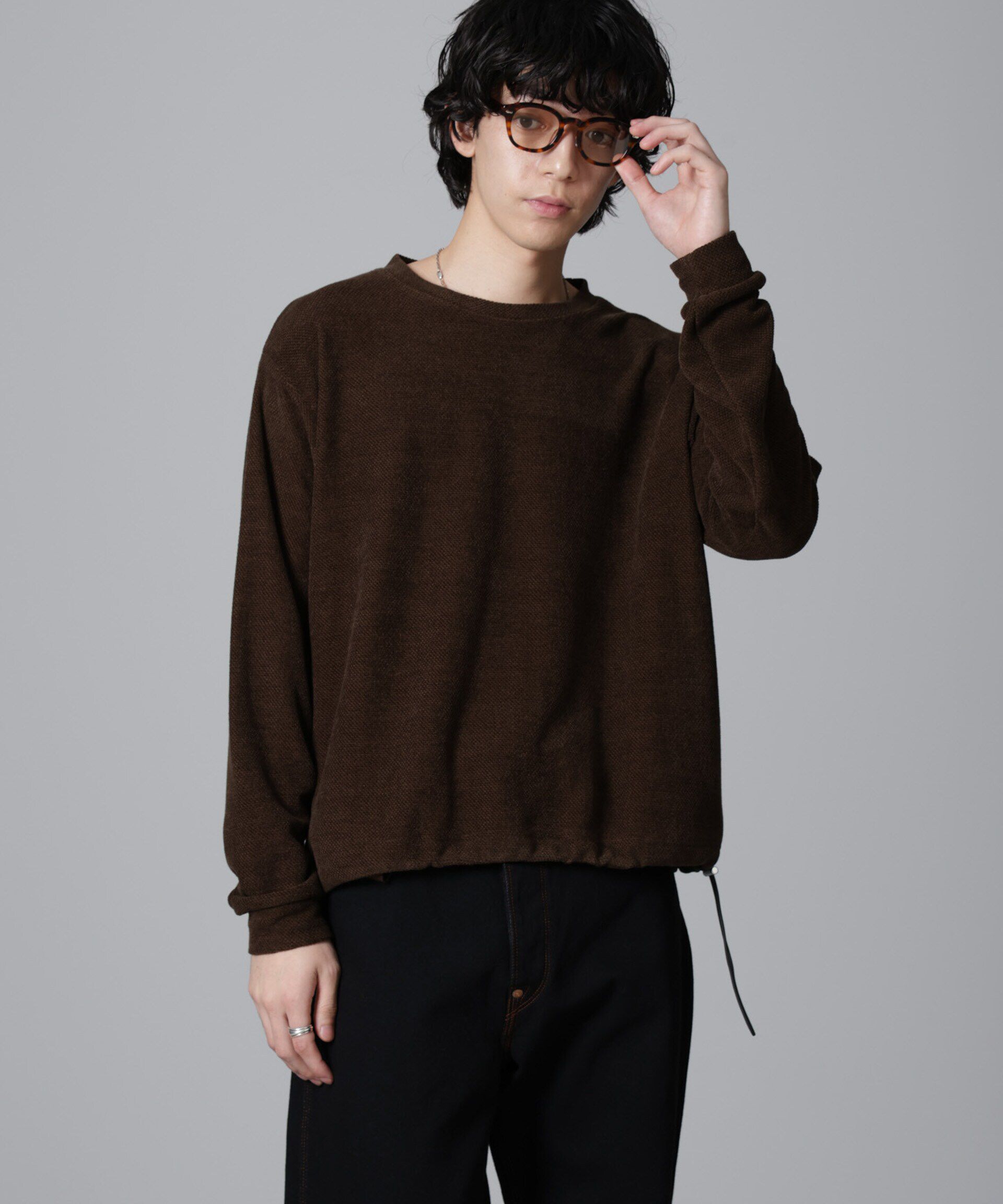 nano･universe「モールライクドローコードプルオーバー 長袖」|Tシャツ・カットソー|