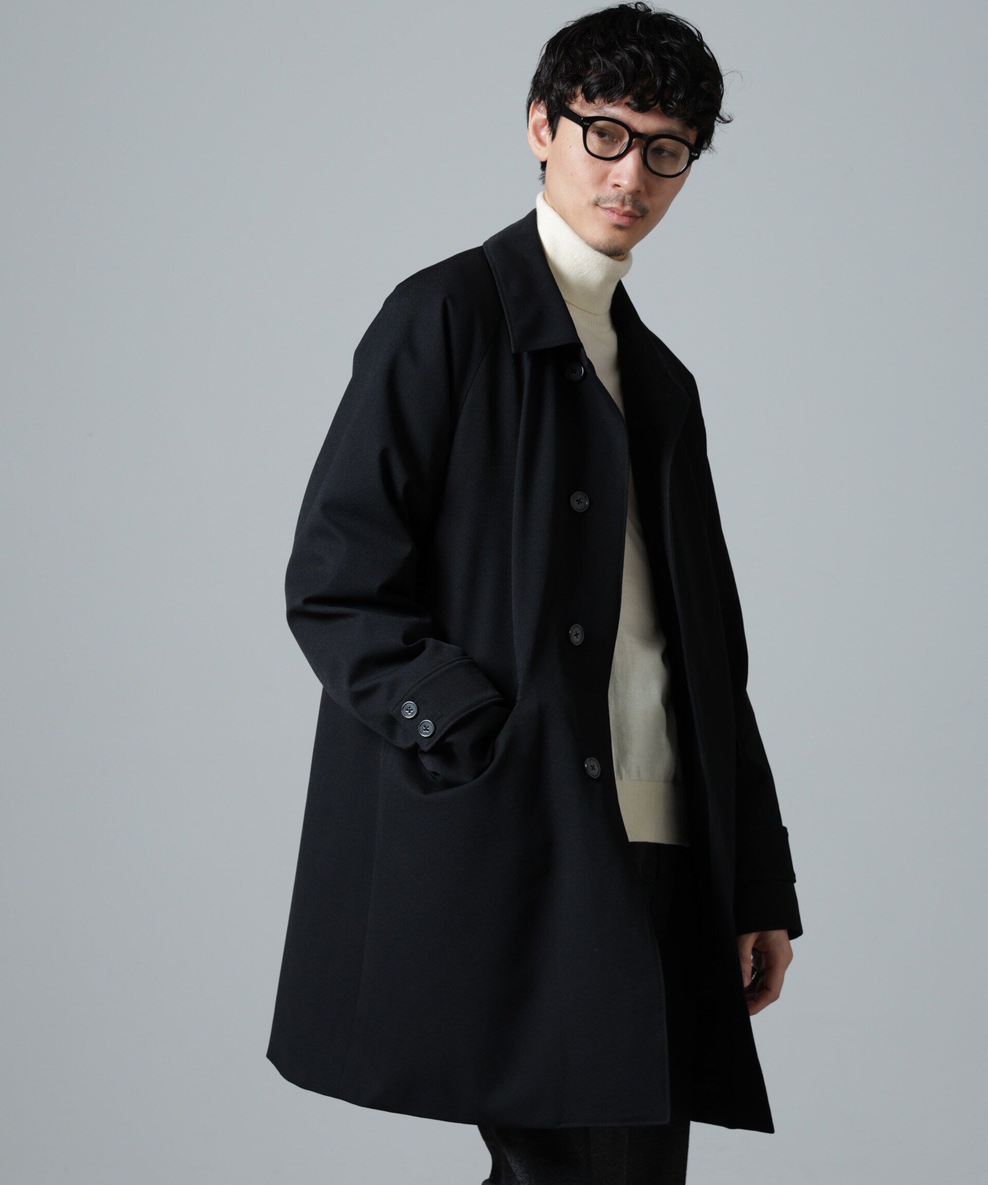 nano･universe「anewdown(R)撥水ステンカラーコート」|その他|ブラック