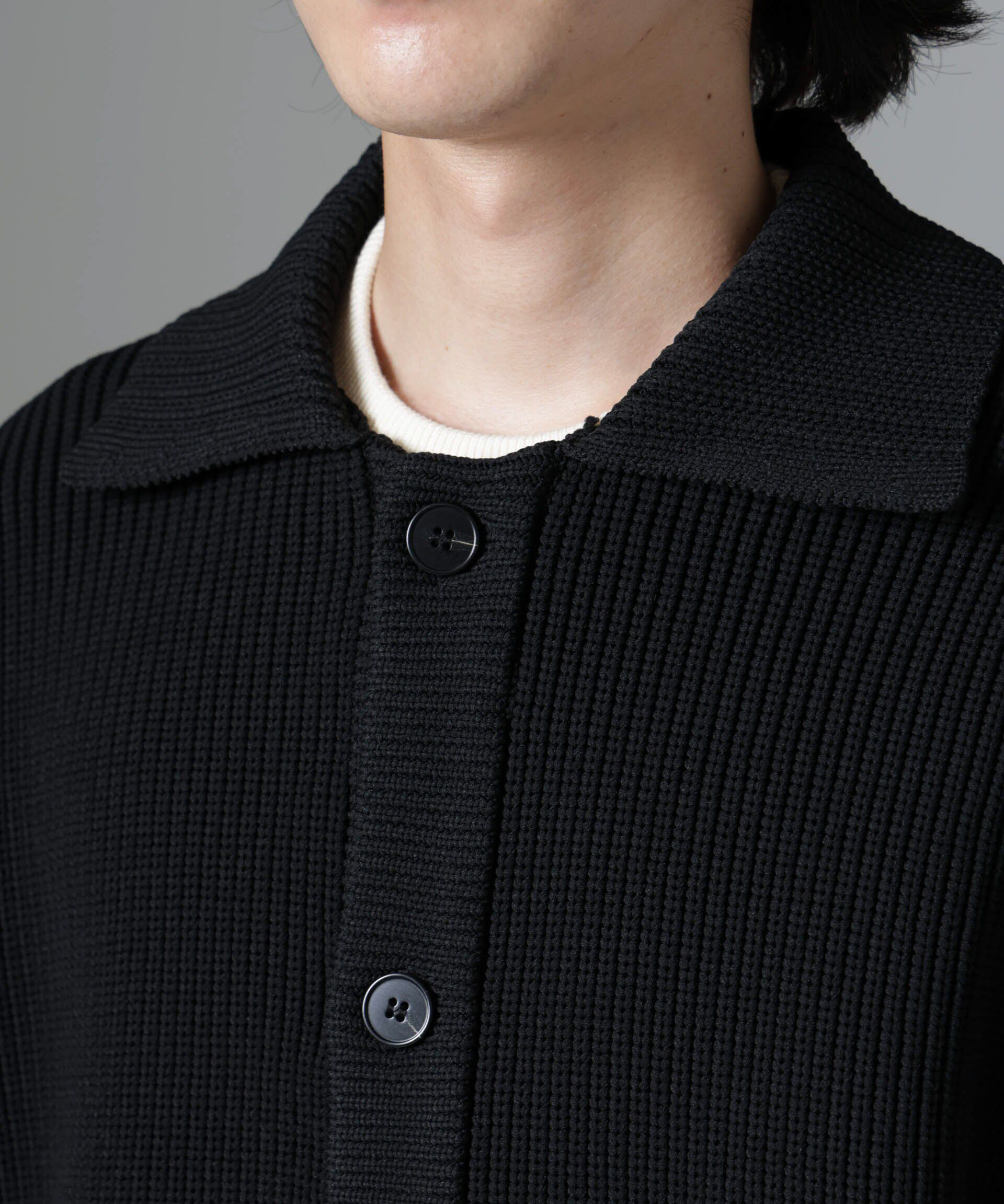 nano･universe「スポンディッシュニットブルゾン」|ニット・セーター|