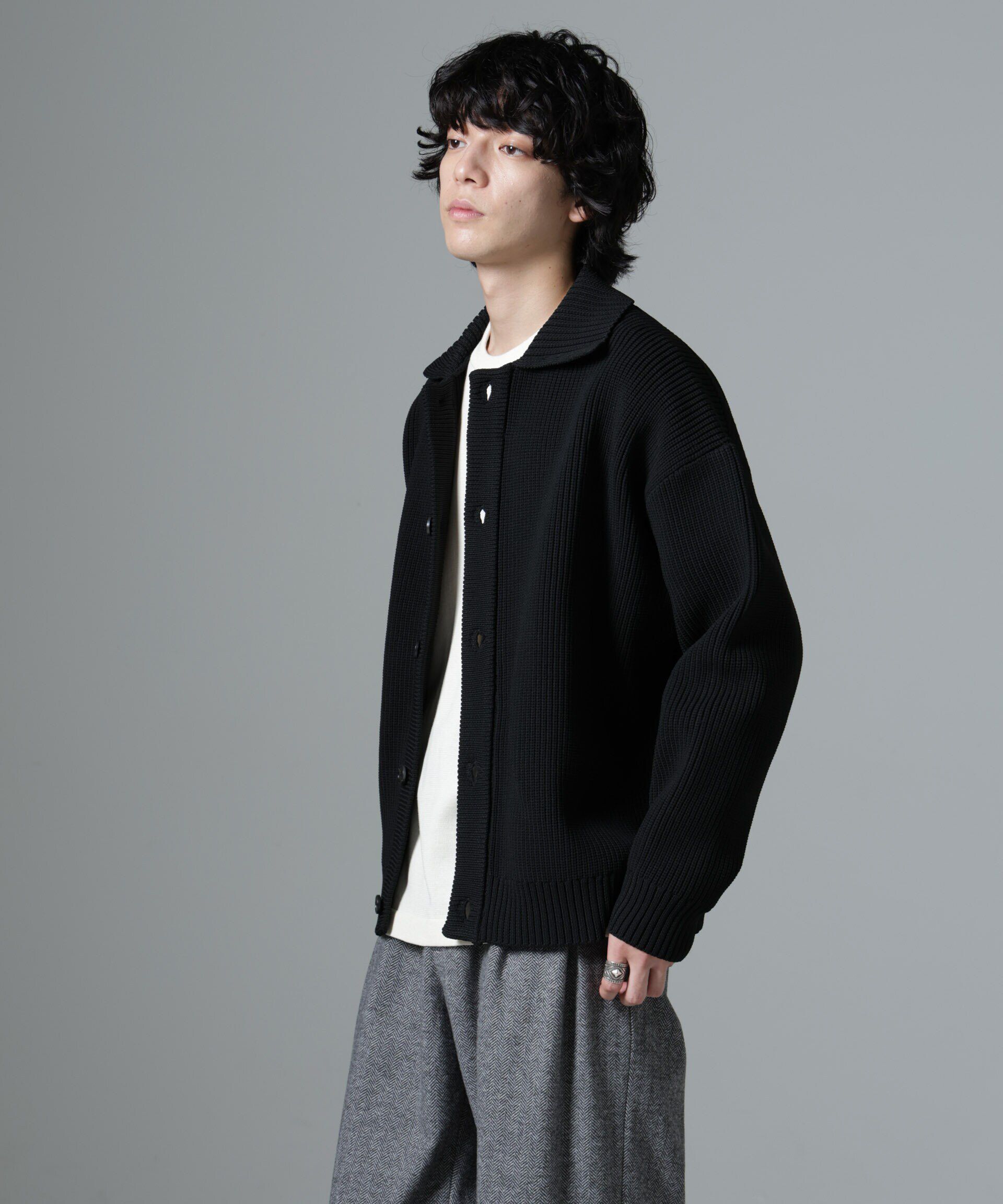 nano･universe「スポンディッシュニットブルゾン」|ニット・セーター|