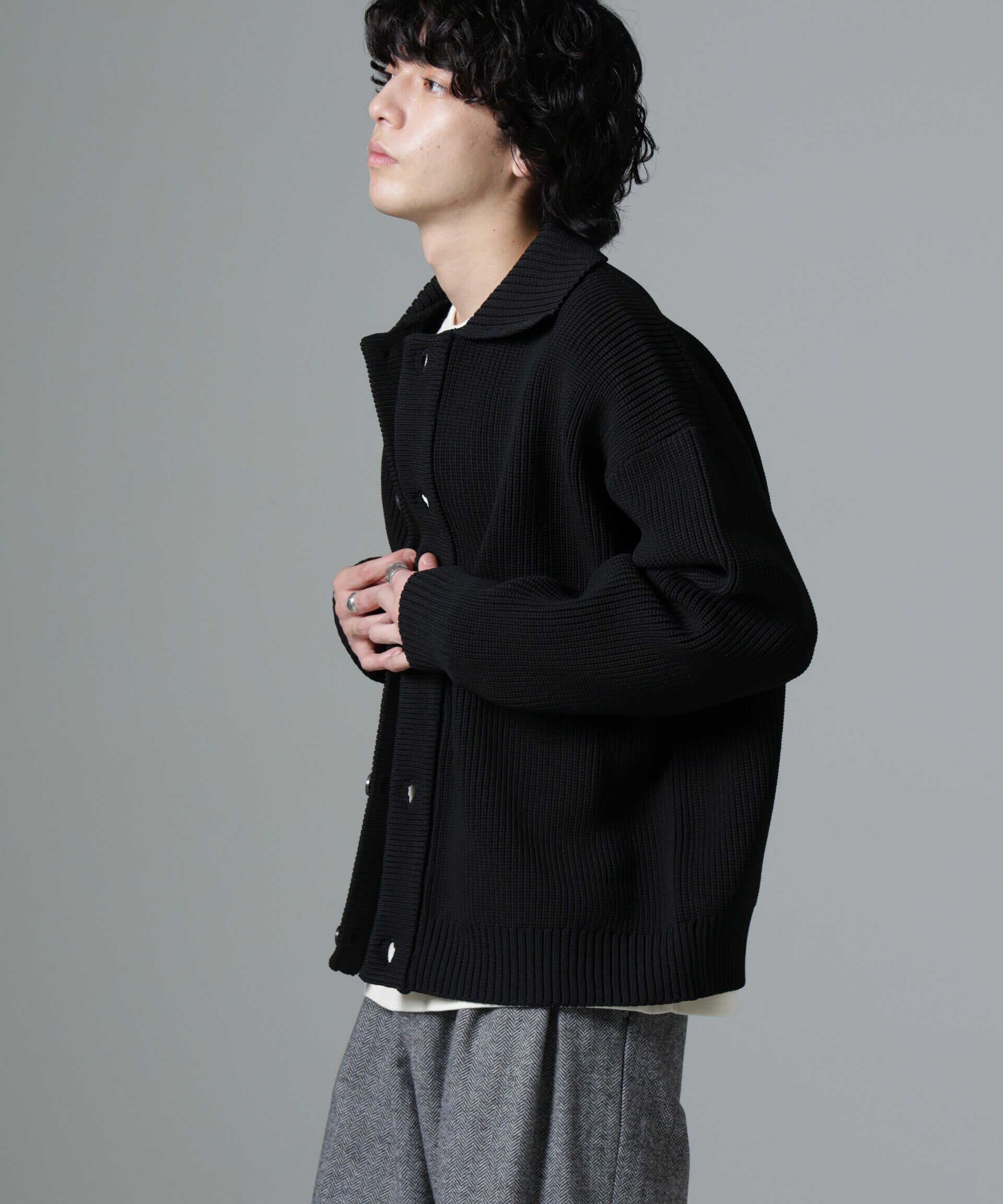 nano･universe「スポンディッシュニットブルゾン」|ニット・セーター|