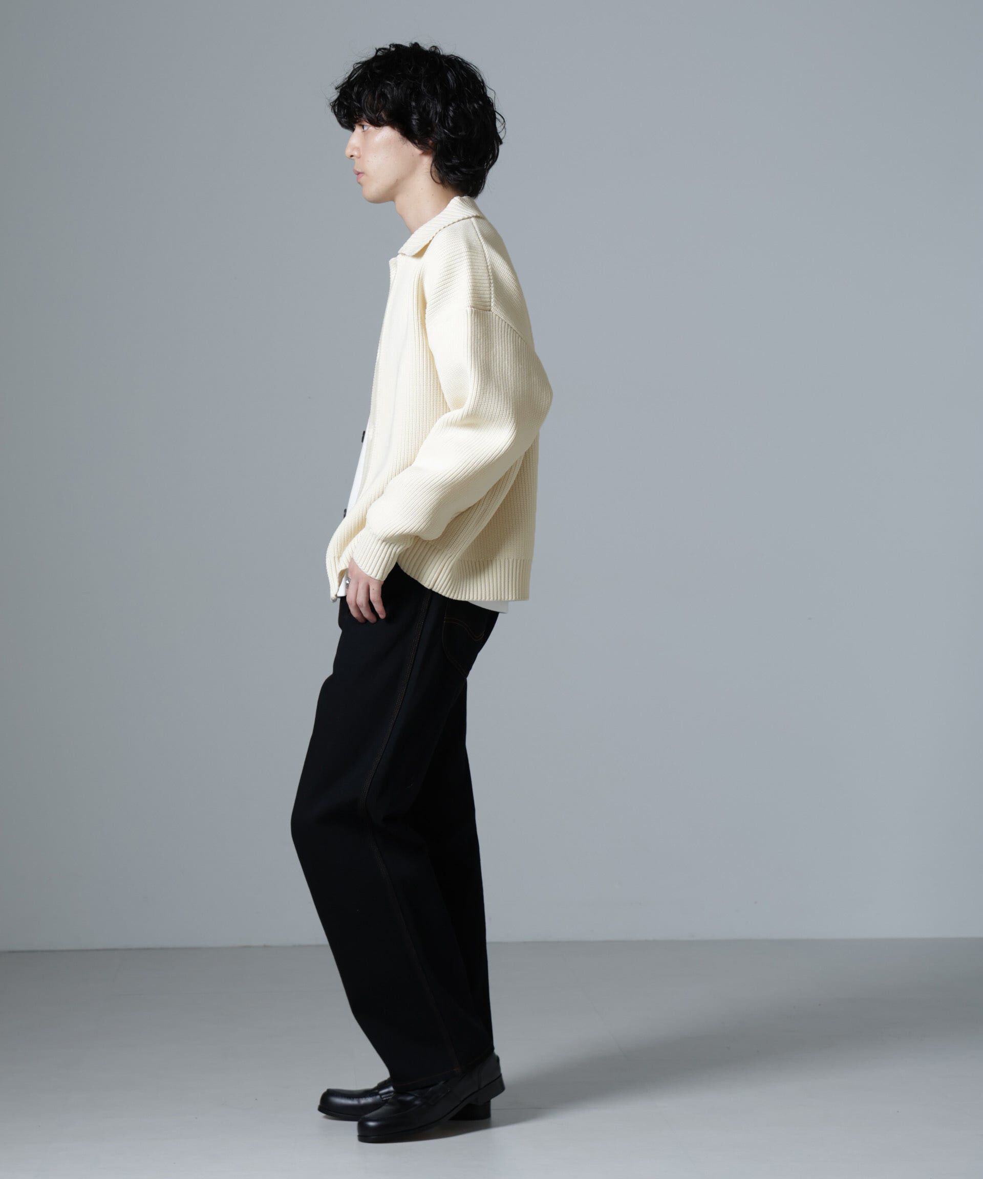 nano･universe「スポンディッシュニットブルゾン」|ニット・セーター|