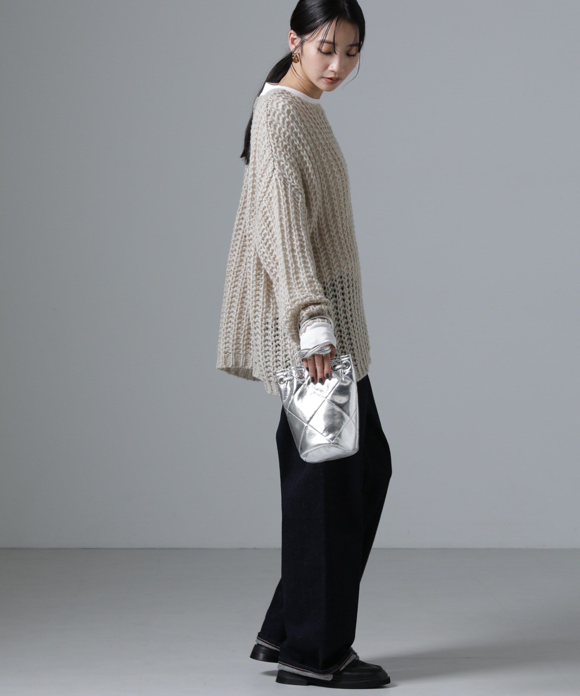 nano･universe「モヘヤライクローゲージニットプルオーバー」|ニット・セーター|