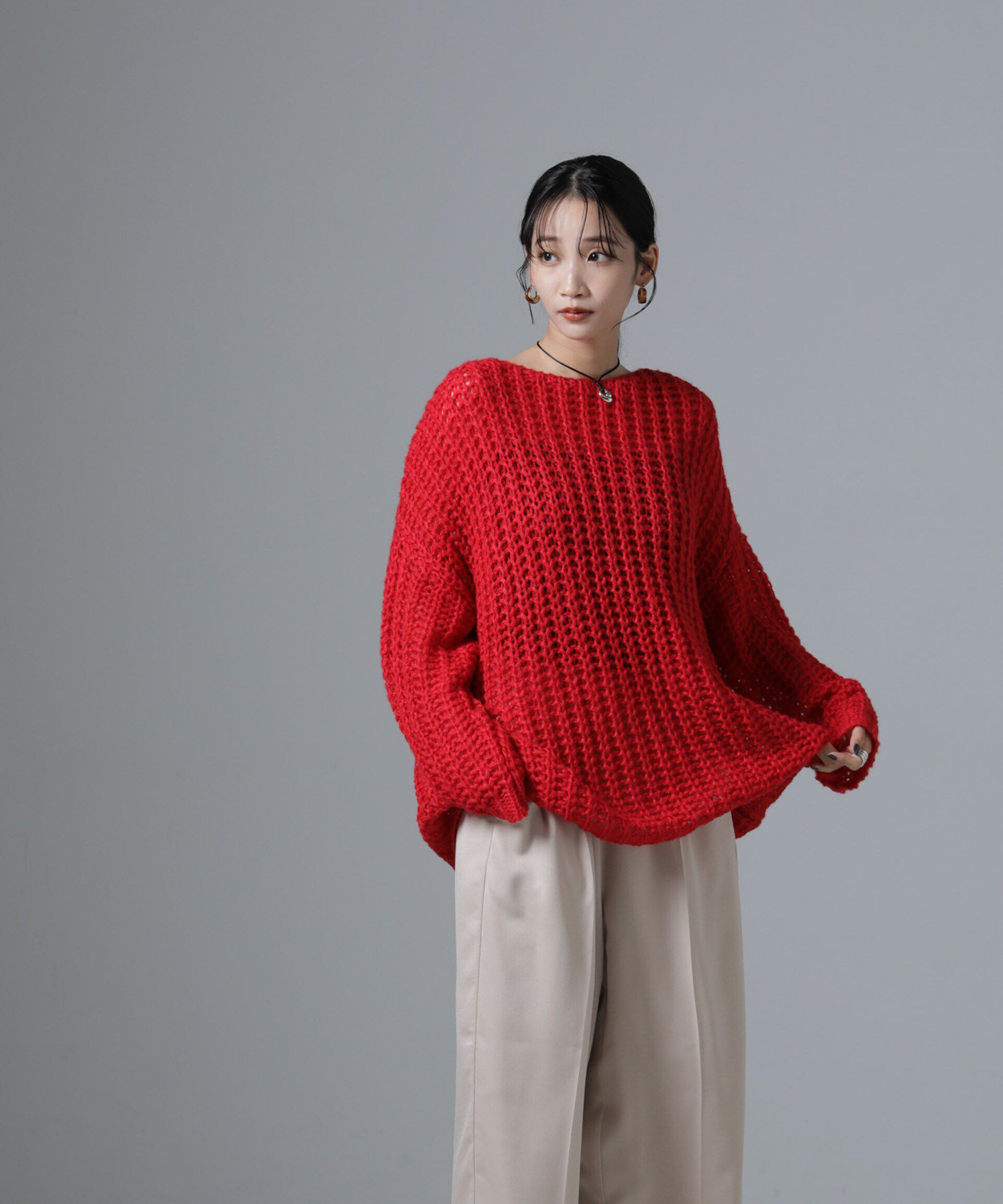 nano･universe「モヘヤライクローゲージニットプルオーバー」|ニット・セーター|