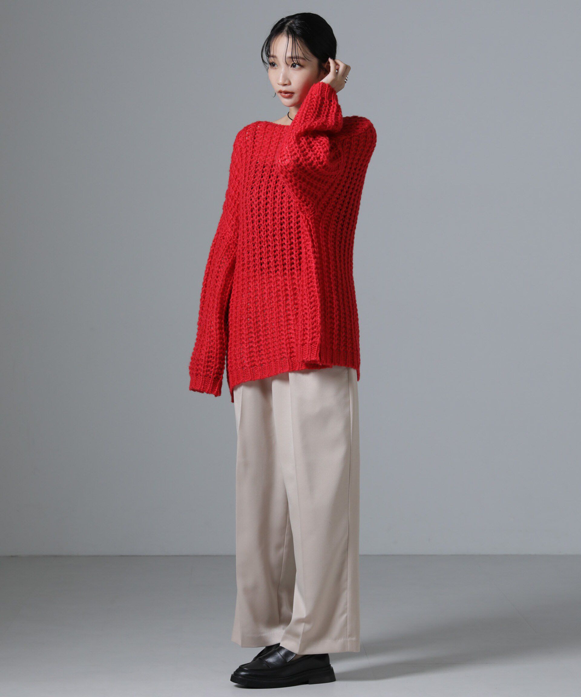 nano･universe「モヘヤライクローゲージニットプルオーバー」|ニット・セーター|