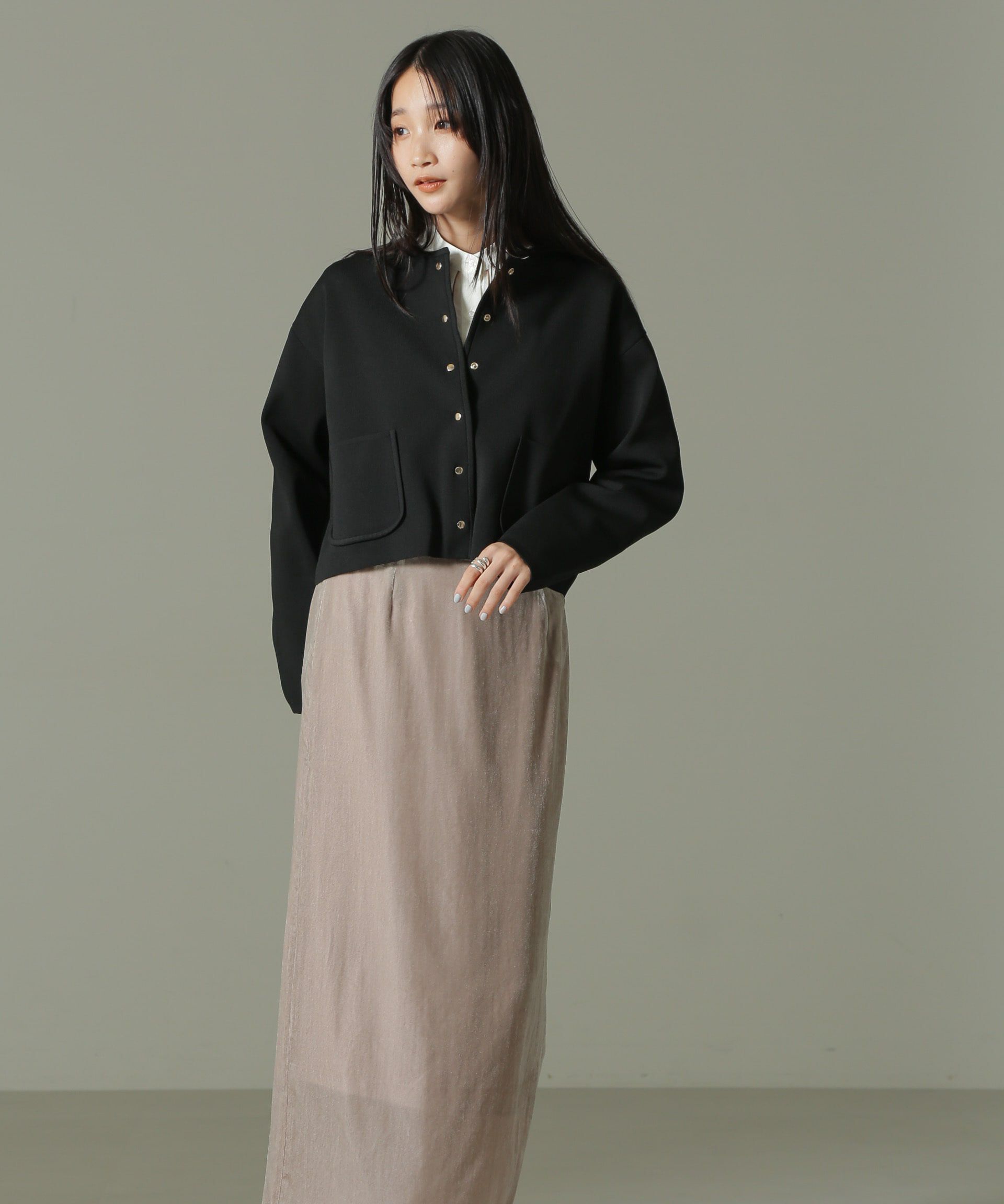 nano･universe「ベロアナロースカート」|スカート|