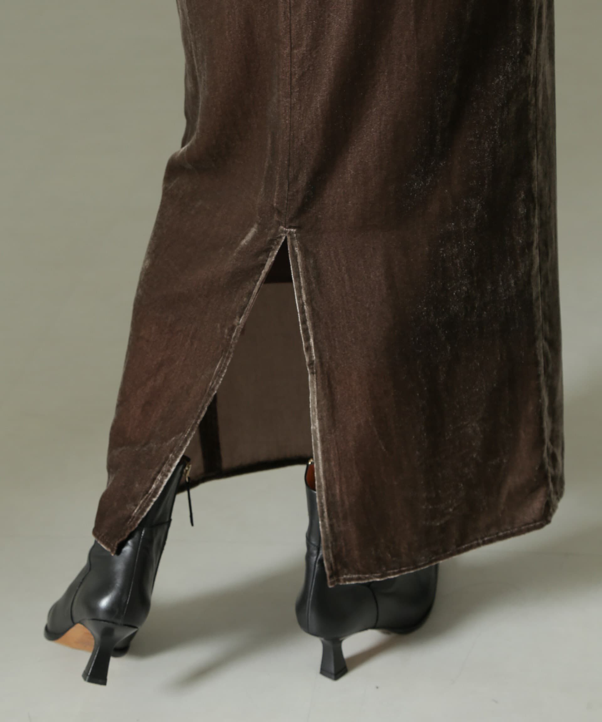 nano･universe「ベロアナロースカート」|スカート|