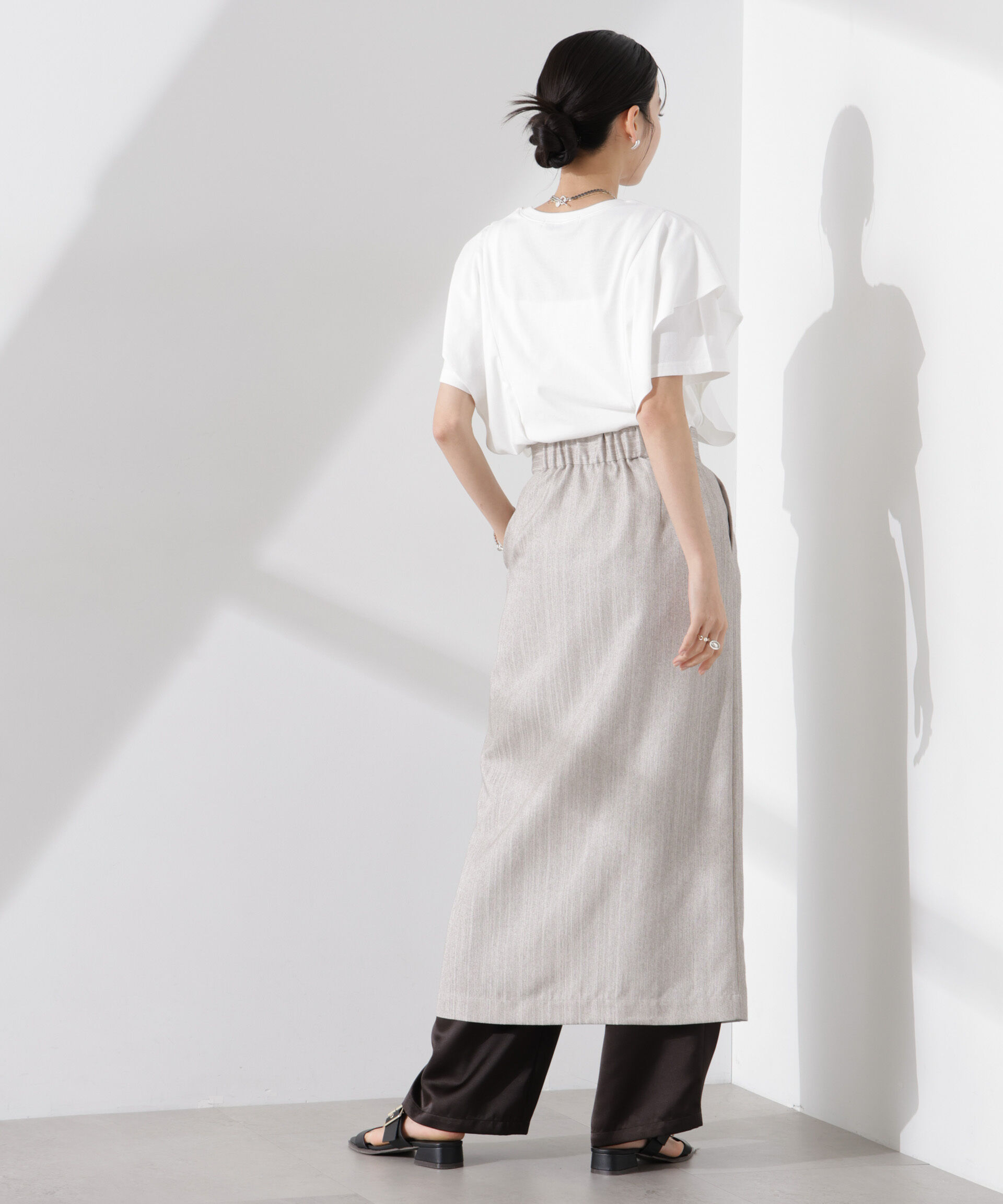 nano･universe「ラッフルデザインTシャツ」|Tシャツ・カットソー|