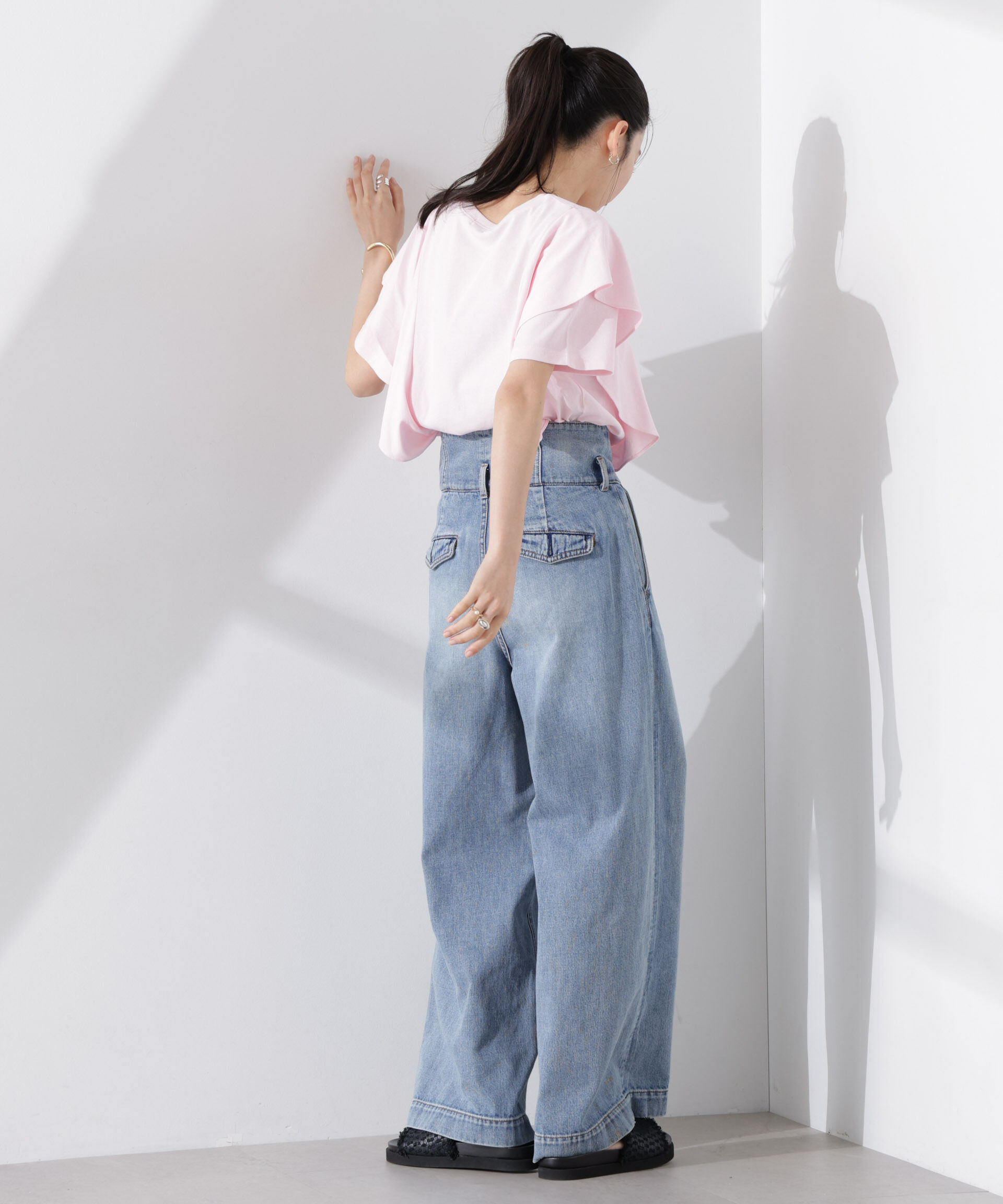 nano･universe「ラッフルデザインTシャツ」|Tシャツ・カットソー|