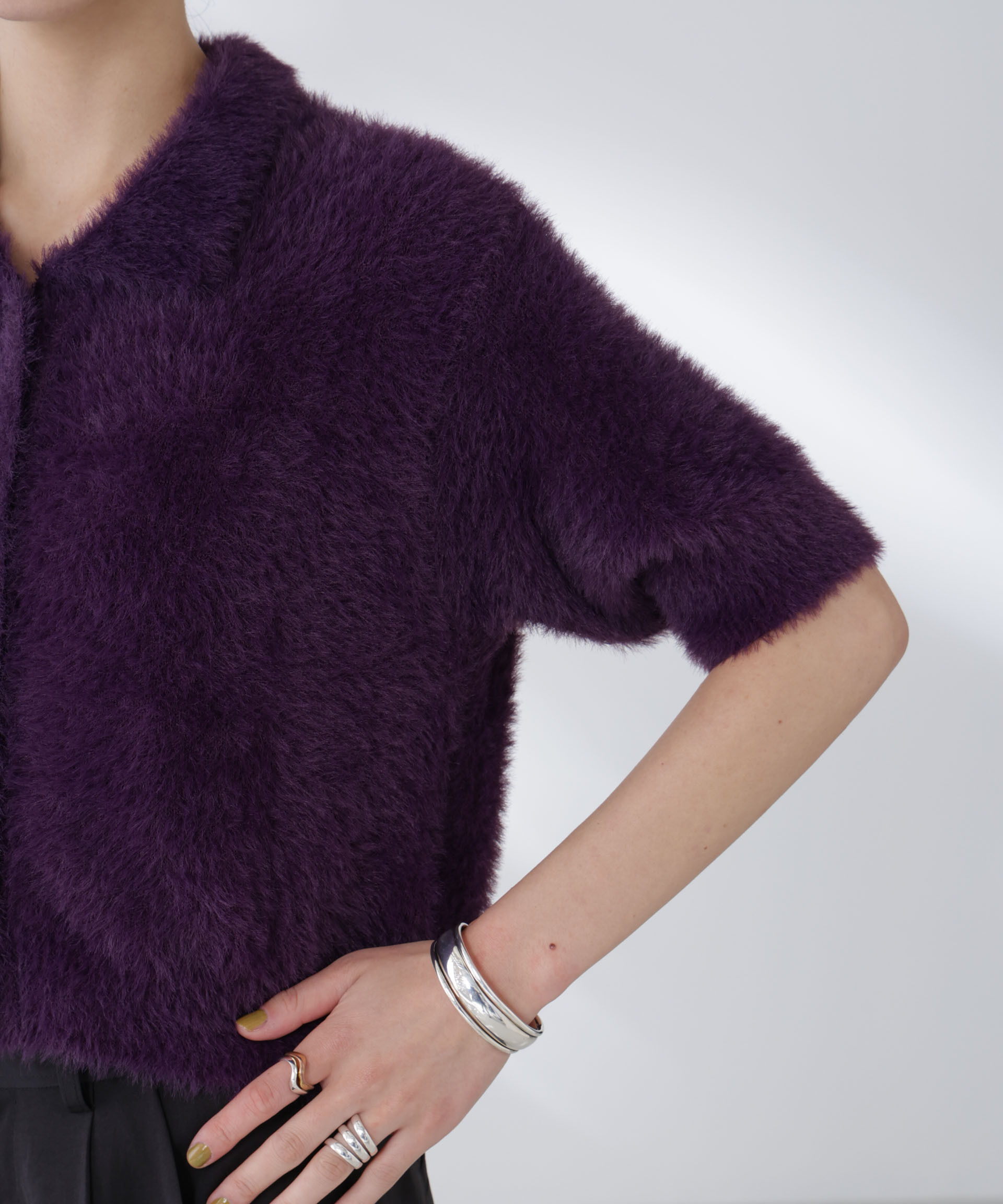 nano･universe「BAUM UND PFERDGARTEN/Furry Knit カーディガン」|ニット・セーター|