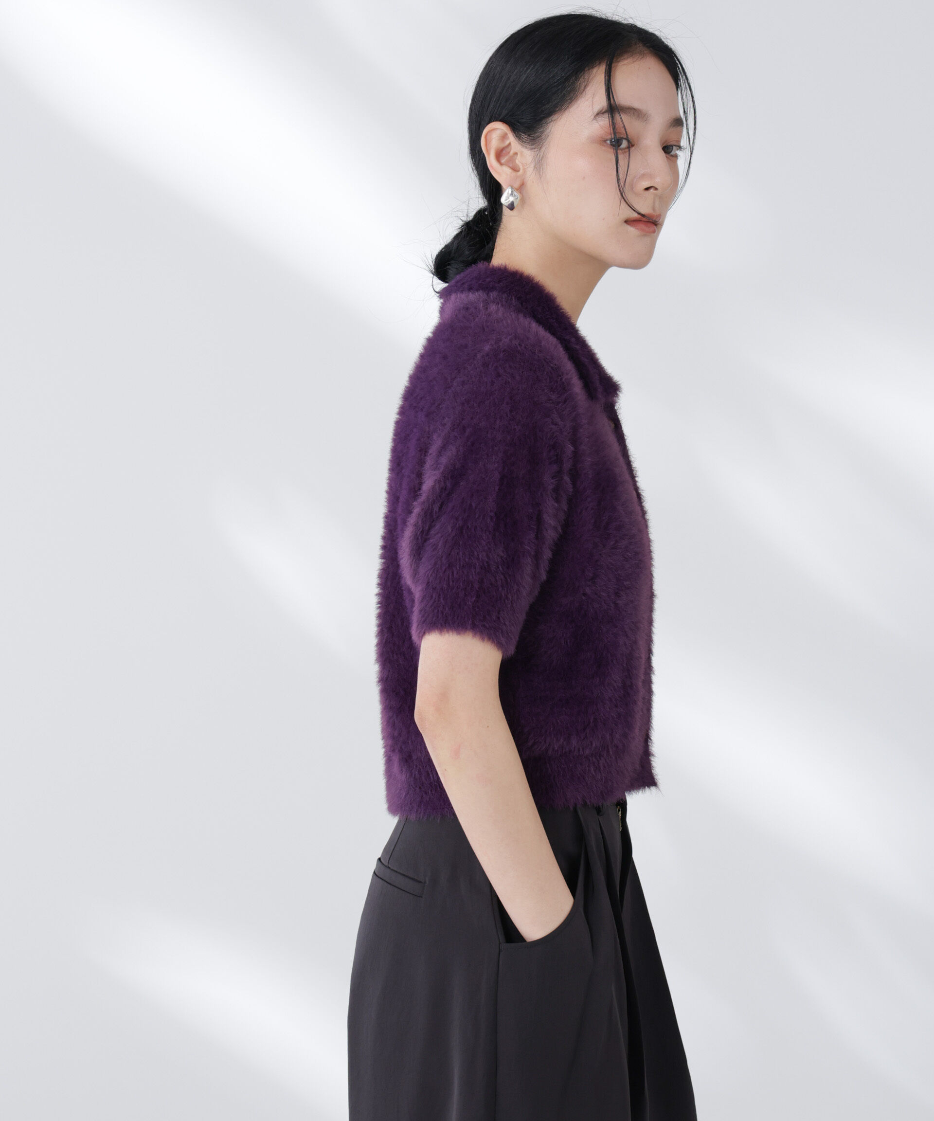 nano･universe「BAUM UND PFERDGARTEN/Furry Knit カーディガン」|ニット・セーター|