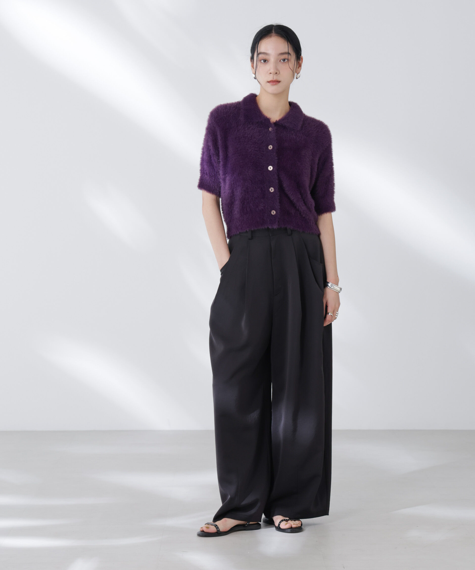 nano･universe「BAUM UND PFERDGARTEN/Furry Knit カーディガン」|ニット・セーター|