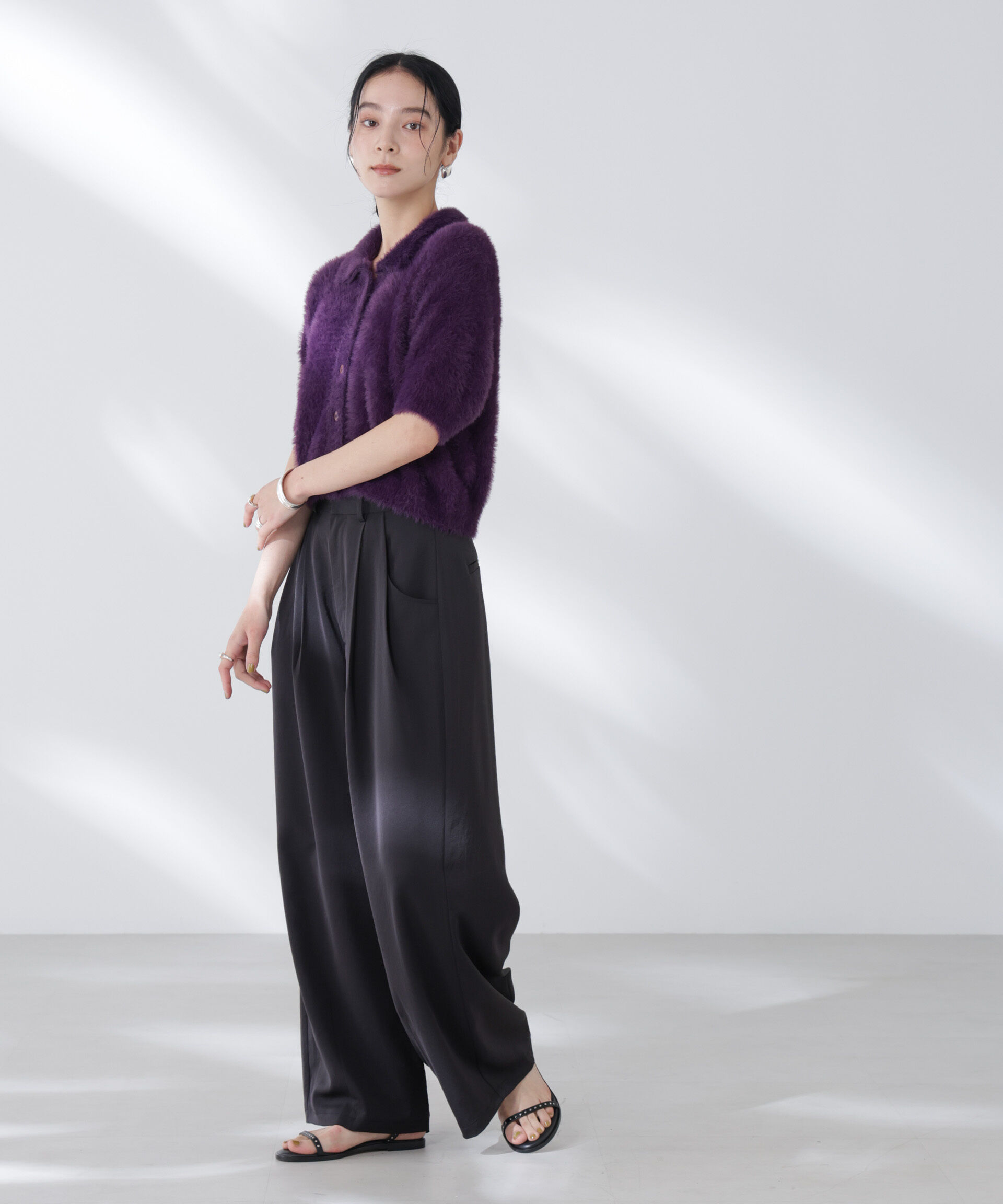 nano･universe「BAUM UND PFERDGARTEN/Furry Knit カーディガン」|ニット・セーター|