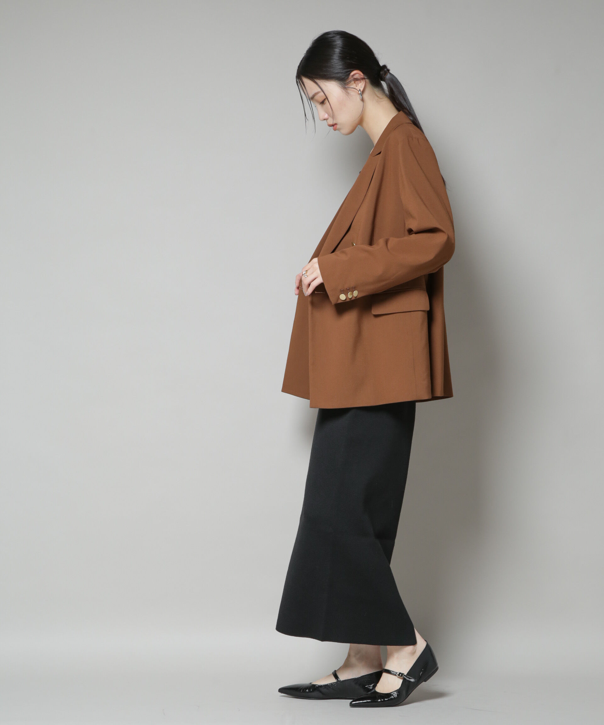 nano･universe「毛玉抑制総針スカート(セットアップ可)」|スカート|