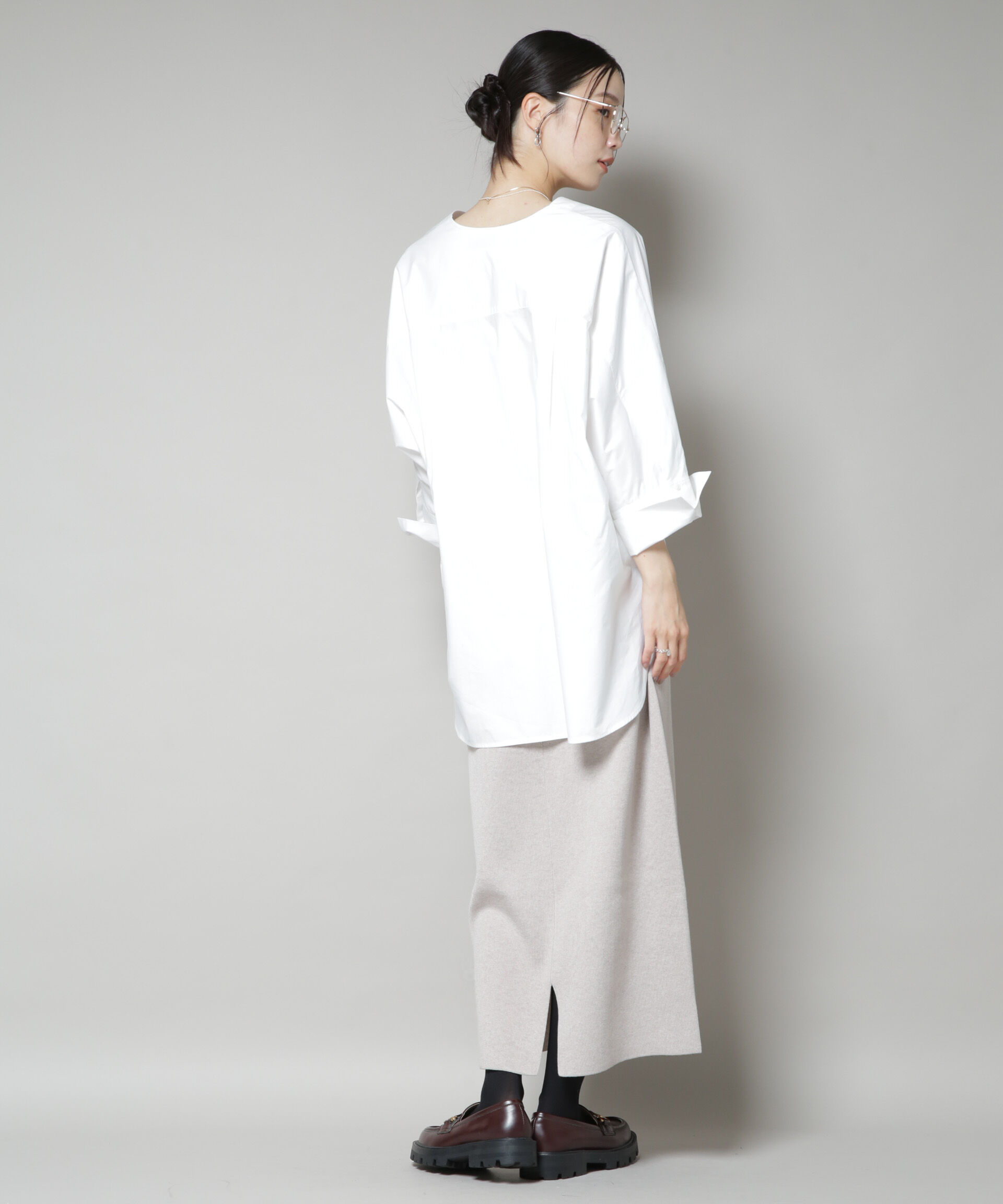 nano･universe「毛玉抑制総針スカート(セットアップ可)」|スカート|